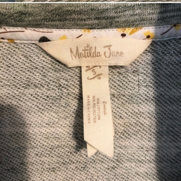 Matilda Jane "Out the Door" Vest small Heather Green stripes - Picture 10 of 10